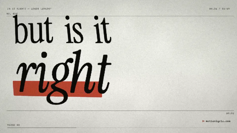 Editorial style frame: the words "late nights staying up" set in black and red serif type on paper